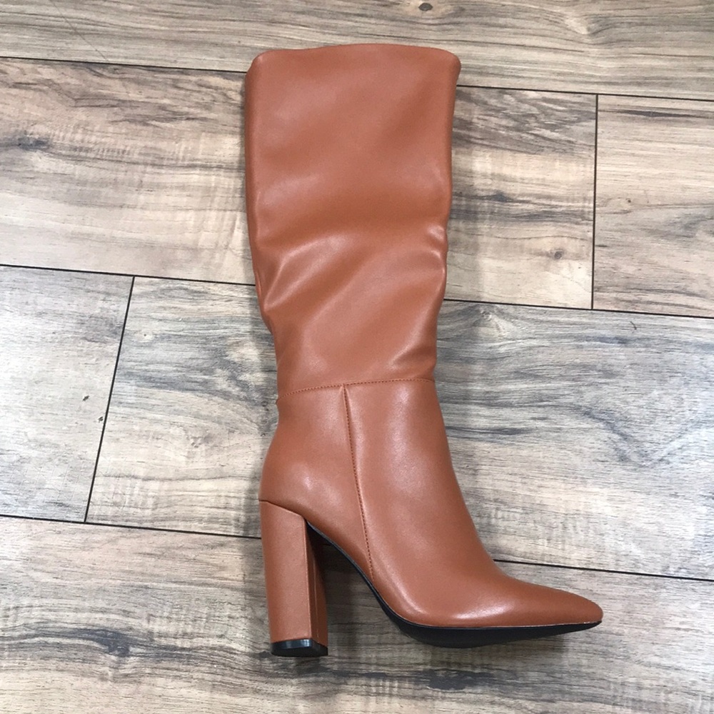 Cognac Pu lady boots